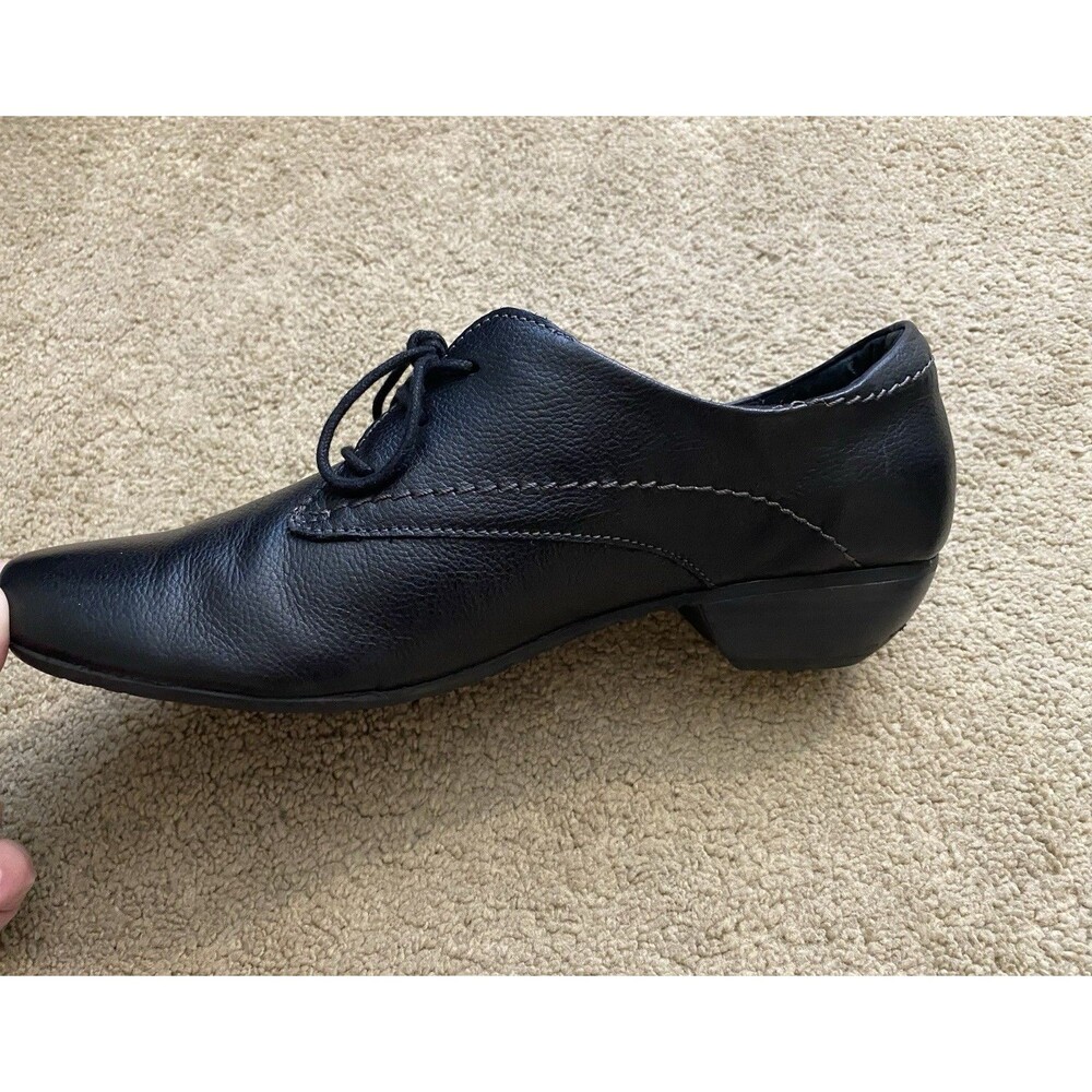Taos Black Cobbler Shoes Dressy Casual Lace Up Oxford Minimalist Women’s 8.5 - Picture 5 of 12